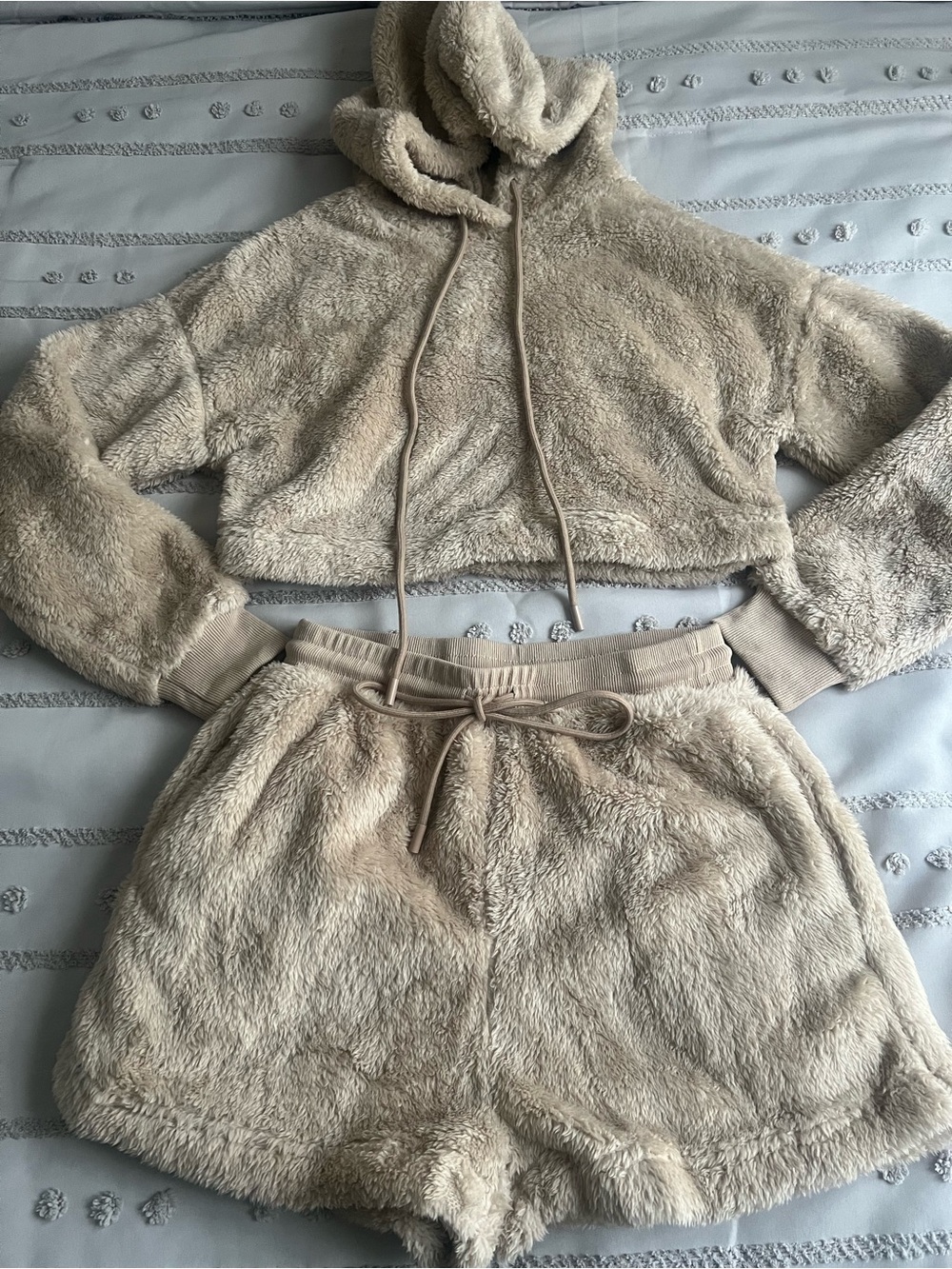 Cozy Plush Hoodie & Shorts Set